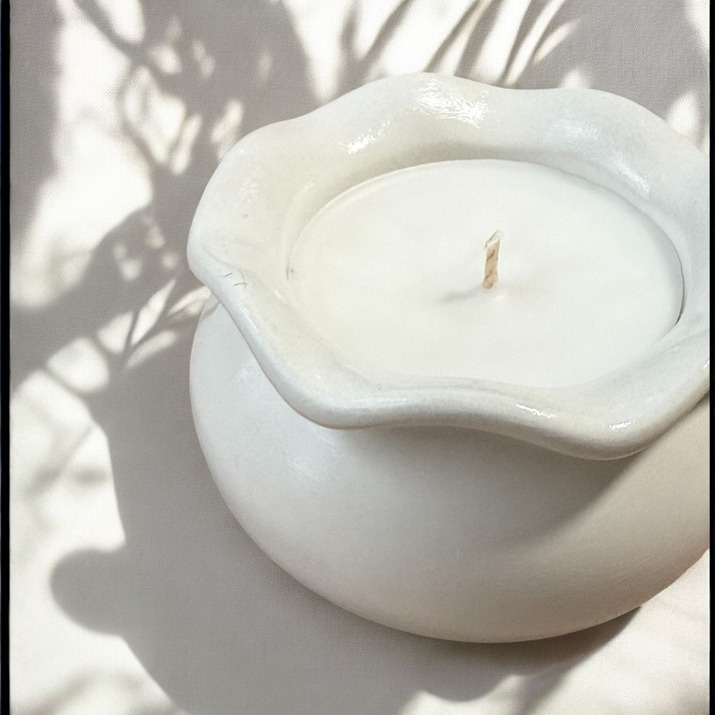 Concrete Candle, Decorative Candle, Coconut Apricot Luxury Wax.