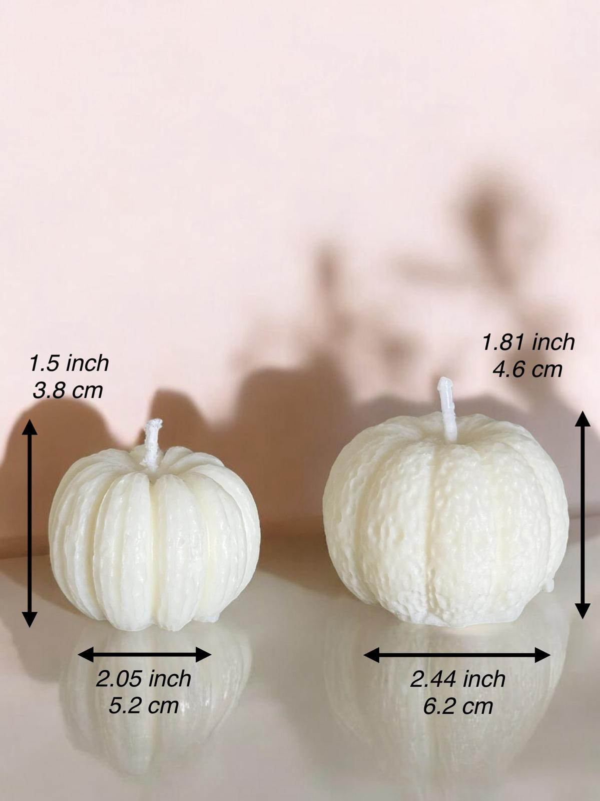 Pillar Pumpkin Scented Candle, Organic Soy Wax, Decorative Candle.