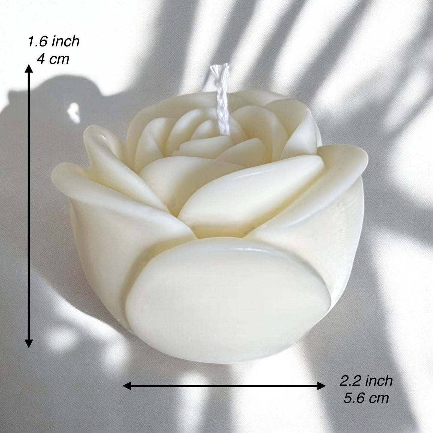 Pillar Rose Scented Candle, Organic Soy Wax, Decorative Candle.