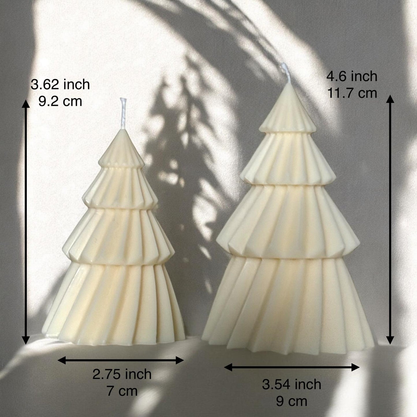 Pillar Christmas Tree Scented Candles, Organic Soy Wax.
