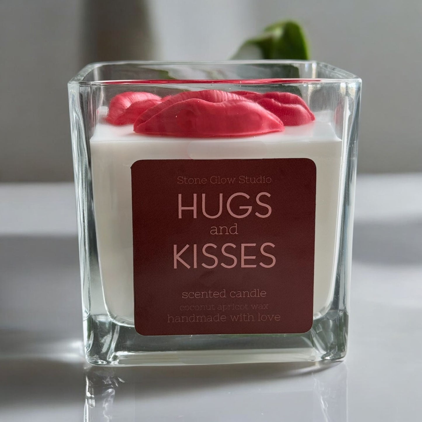 Big Hugs Square Glass Jar Candle