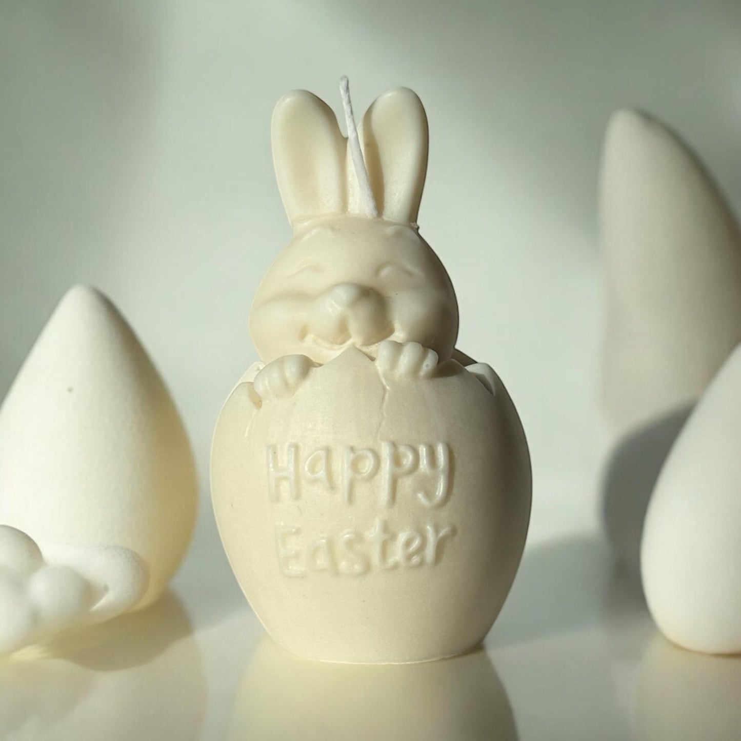Bunny Scented Pillar Candle, Easter Candle, Organic Soy Wax, Decorative Candle