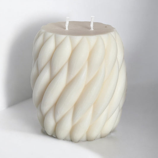 Wavy Large Pillar Candle.