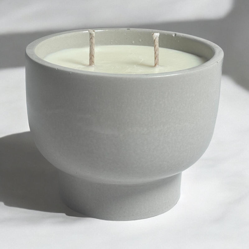 Concrete Bowl Candle Jar.