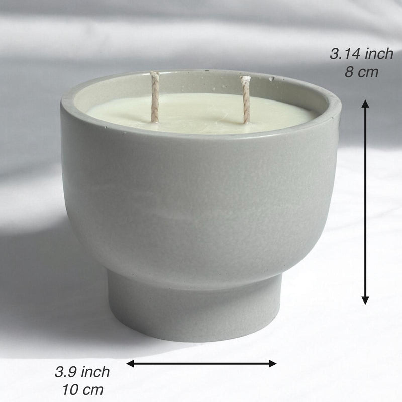 Concrete Bowl Candle Jar.