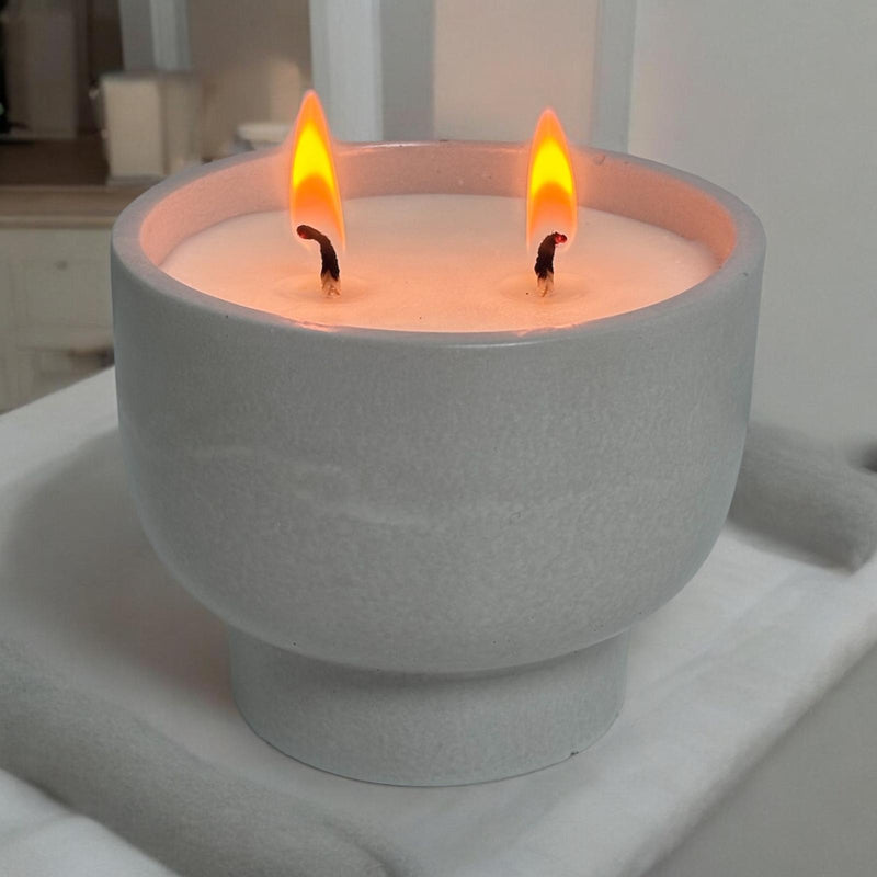 Concrete Bowl Candle Jar.