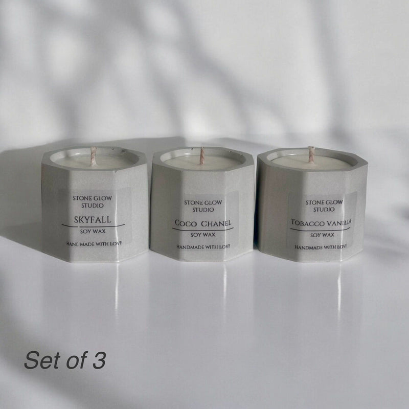 Set of 3 Small Candles.