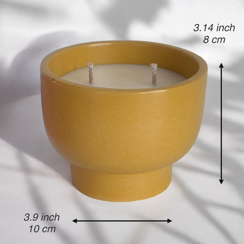 Yellow Candle Bowl, Pumpkin Wax Melts.