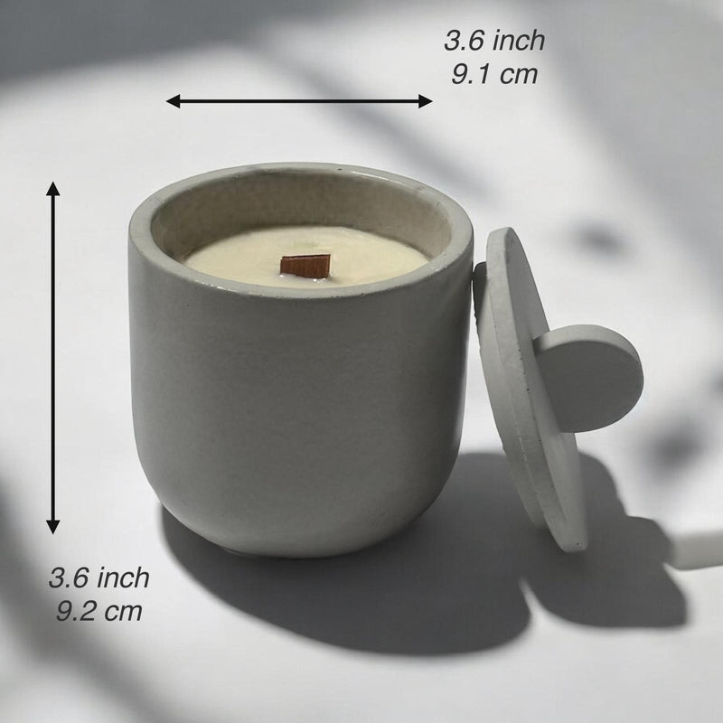 Classic Candle Style, Concrete Jar.