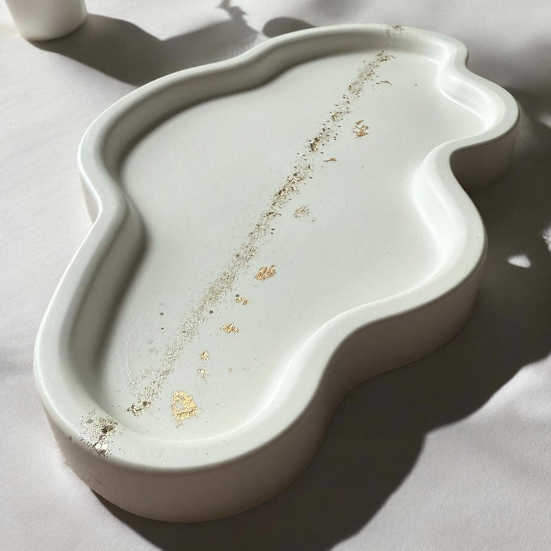 Aesthetic Gypsum Coaster Tray. Elegant tray,
