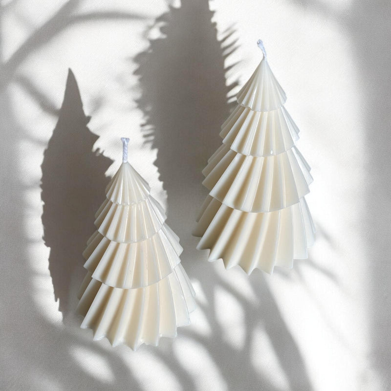 Pillar Christmas Tree Scented Candles, Organic Soy Wax.