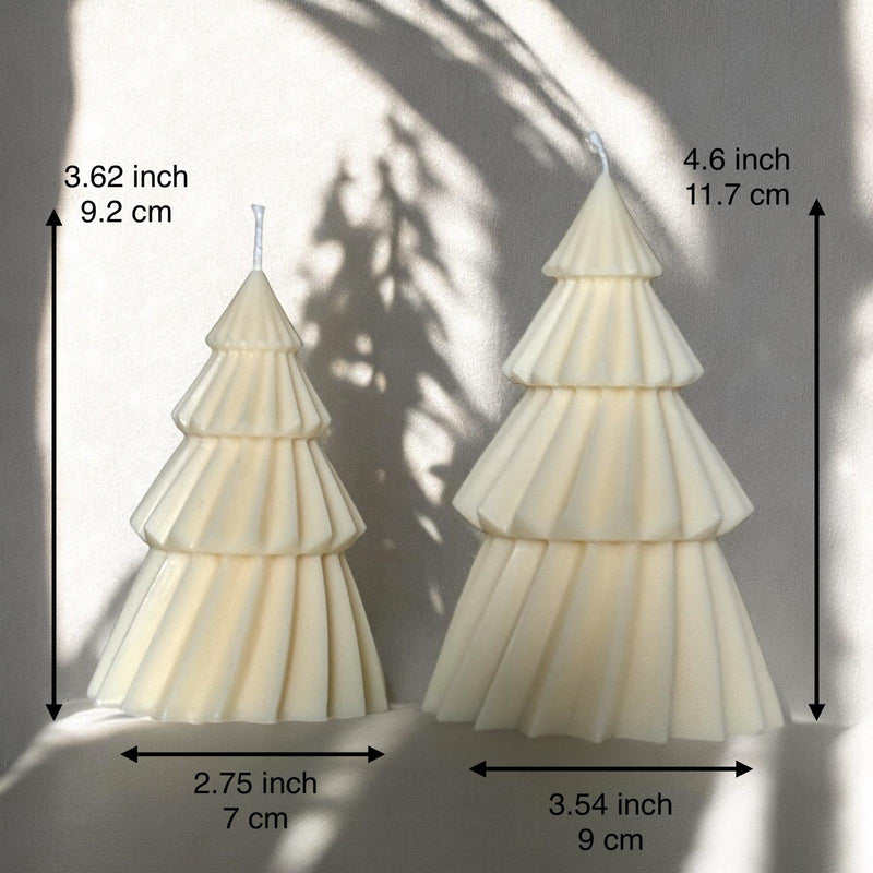 Pillar Christmas Tree Scented Candles, Organic Soy Wax.