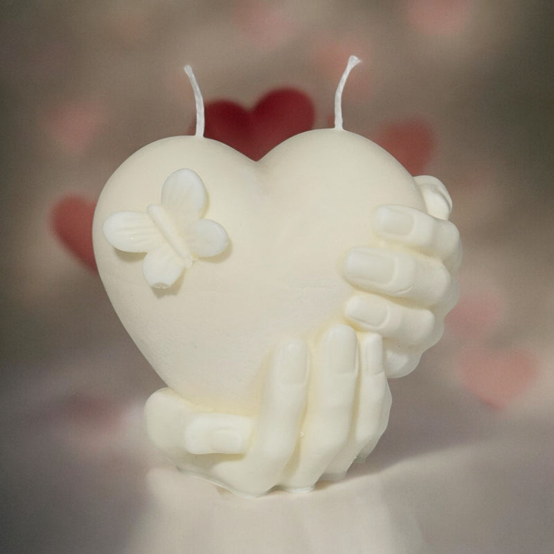 Valentine's Day Pillar Scented Candle, Organic Soy Wax