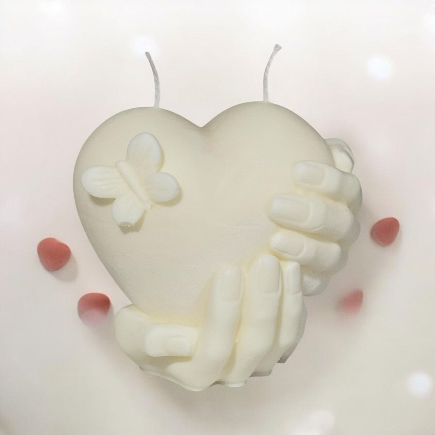 Valentine's Day Pillar Scented Candle, Organic Soy Wax