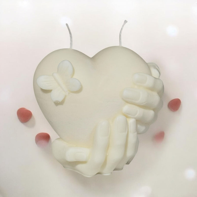 Valentine's Day Pillar Scented Candle, Organic Soy Wax