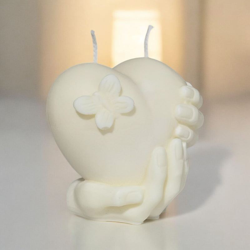 Valentine's Day Pillar Scented Candle, Organic Soy Wax