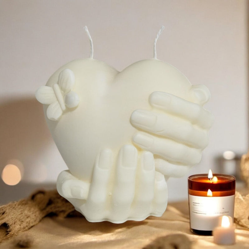 Valentine's Day Pillar Scented Candle, Organic Soy Wax