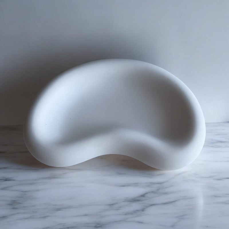 Aesthetic White Gypsum Coaster Tray Handmade.