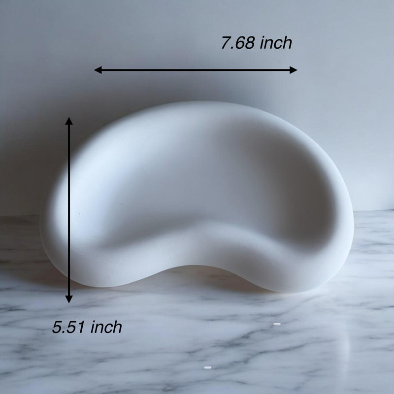 Aesthetic White Gypsum Coaster Tray Handmade.