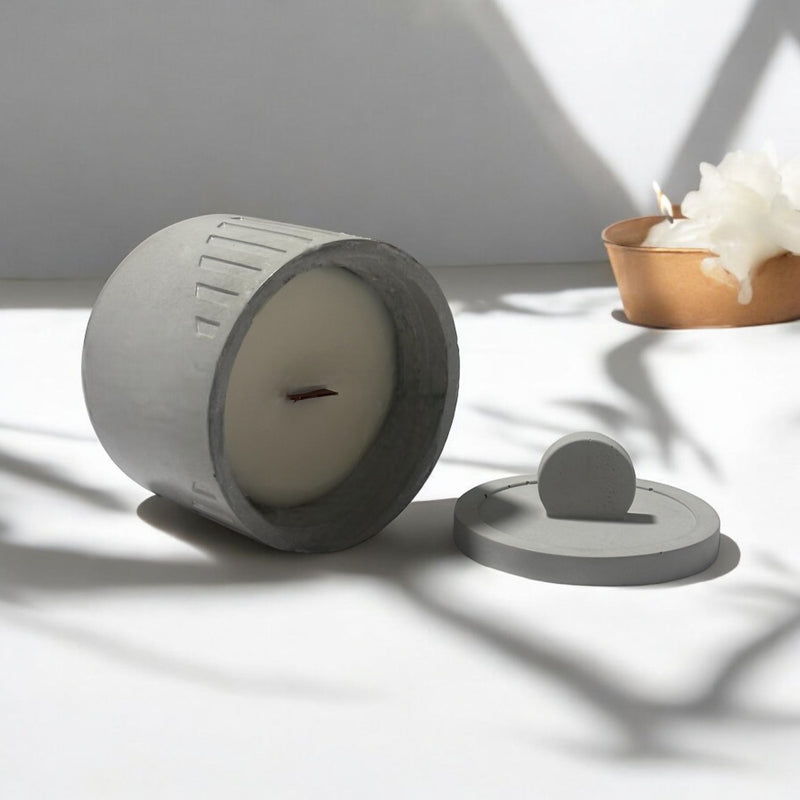 Shaped Concrete Jar Candle.