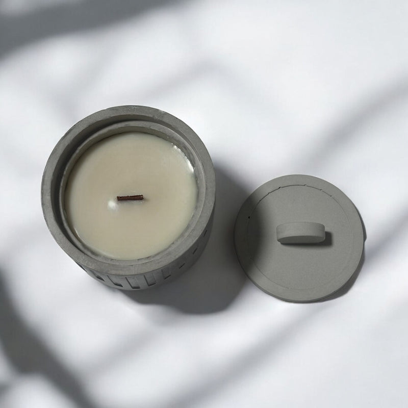 Shaped Concrete Jar Candle.